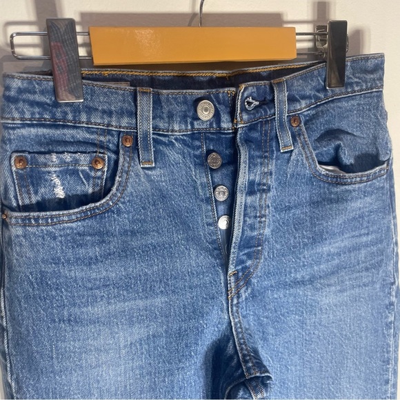 Levi's 501 Classic Blue Skinny Jeans - Picture 2 of 6